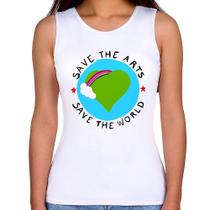 Regata Feminina Save The Arts Save The World - Foca na Moda Regata Feminina Save The Arts Save The World - Foca na Moda