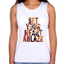 Regata Feminina Set your heart ablaze - Foca na Moda