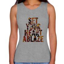 Regata Feminina Set your heart ablaze - Foca na Moda