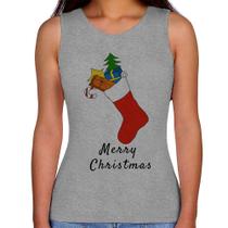 Regata Feminina Socket Merry Christmas - Foca na Moda