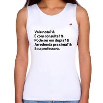 Regata Feminina Sou professora - Foca na Moda Regata Feminina Sou professora - Foca na Moda