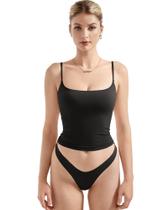 Regata Feminina SUUKSESS Sexy com Decote Quadrado Preta Regata Feminina SUUKSESS Sexy com Decote Quadrado Preta