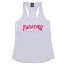 Regata Feminina Thrasher Magazine Logo Girl Branco