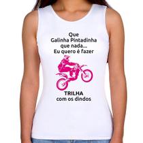 Regata Feminina Trilha com os dindos (moto rosa) - Foca na Moda Regata Feminina Trilha com os dindos (moto rosa) - Foca na Moda
