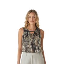 Regata Feminina Viscose Estampa Animal Print