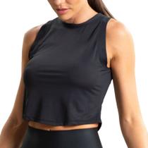 Regata Feminina Vivame Cropped Fresh Preta - 3508E