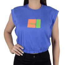 Regata Feminina Voorth Cropped Azul - 5630S Regata Feminina Voorth Cropped Azul - 5630S