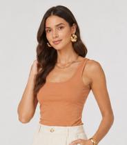 Regata Feminino Cotton 30 Básica Kohmar Marrom Regata Feminino Cotton 30 Básica Kohmar Marrom
