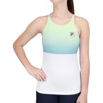 Regata Fila Backspin Cami Tank Top Branco Limão e Azul