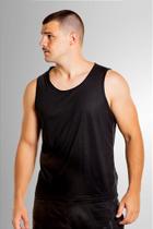 Regata Física Preta 100% Poliéster - Ideal para Atividades Esportivas