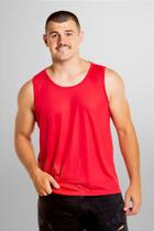 Regata Física Vermelha 100% Poliéster - Ideal para Atividades Esportivas