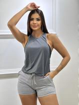Regata fitness camiseta vazada blusa de academia feminina TB moda fitness