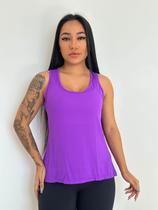 Regata Fitness Microfuros Poliamida Com Proteção UV50+ COR:ROXOTAMANHO:G