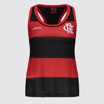 Regata Flamengo Presença Feminina Vermelha e Preta