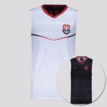 Regata Flamengo Trajeto Dupla Face Branca e Preta