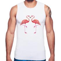 Regata Flamingos coração - Foca na Moda