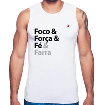 Regata Foco & Força & Fé & Farra - Foca na Moda Regata Foco & Força & Fé & Farra - Foca na Moda