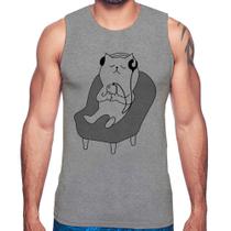 Regata Gatinho Ouvindo Música - Foca na Moda