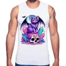 Regata Gato Gótico Arte - Foca na Moda Regata Gato Gótico Arte - Foca na Moda