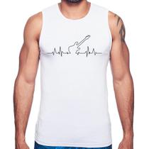 Regata Guitarra Batimentos Cardíacos - Foca na Moda Regata Guitarra Batimentos Cardíacos - Foca na Moda