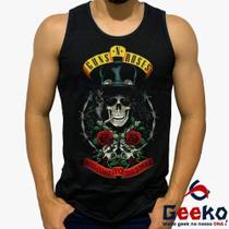 Regata Guns N Roses 100% Algodão Slash Welcome to the Jungle Rock Geeko
