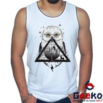 Regata Hedwig 100% Algodão Harry Potter Hogwarts Camiseta Regata Geeko 01