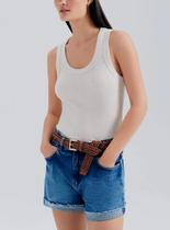 Regata Hering 4APP Feminina Canelada Linho e Algodão T. P/XG Regata Hering 4APP Feminina Canelada Linho e Algodão T. P/XG