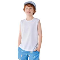 Regata Hering Básica Infantil Menino Modelagem Regular Branco