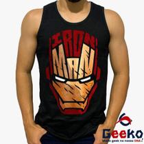 Regata Homem de Ferro 100% Algodão Iron Man Geeko Regata Homem de Ferro 100% Algodão Iron Man Geeko