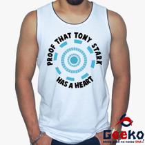 Regata Homem de Ferro 100% Algodão Proof That Tony Stark Has A Heart Geeko