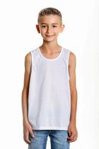 Regata Infantil Branca 100% Poliéster - Conforto e Estilo