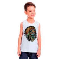 Regata Infantil Branca Caveira Mexicana Skul 01