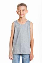 Regata Infantil Cinza Mescla 100% Poliéster - Conforto e Estilo Regata Infantil Cinza Mescla 100% Poliéster - Conforto e Estilo