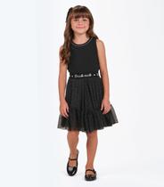 Regata Infantil Com Corrente de Strass Trick Nick Preto