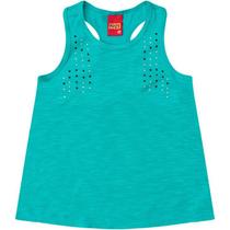Regata Infantil Feminina Lisa Verde Kyly 107618 Regata Infantil Feminina Lisa Verde Kyly 107618