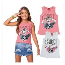 Regata Infantil Feminino em Meia Malha Girl Kyly