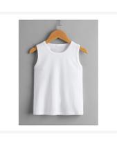 Regata Infantil Masculina Camiseta Meia Malha 100% Algodão Blusa Camisa Lisa Roupa 0 a 12 Anos.