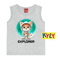 Regata Infantil Masculino em Meia Malha Explorer Kyly Regata Infantil Masculino em Meia Malha Explorer Kyly