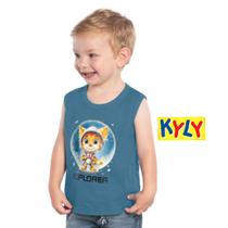 Regata Infantil Masculino em Meia Malha Explorer Kyly