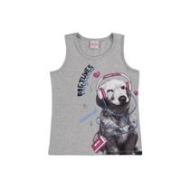 Regata Infantil Menina Dogtunes Mescla - Alenice Regata Infantil Menina Dogtunes Mescla - Alenice