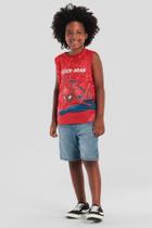 Regata infantil menino do Homem-Aranha brilha no escuro Brandili Regata infantil menino do Homem-Aranha brilha no escuro Brandili