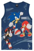 Regata infantil menino do Sonic Brandili Regata infantil menino do Sonic Brandili