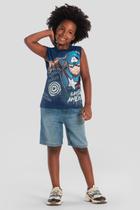 Regata infantil menino dos Vingadores Brandili Regata infantil menino dos Vingadores Brandili