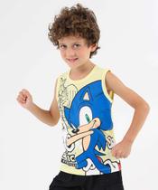 Regata Infantil Sonic Tam 4 a 10 Amarelo-42055