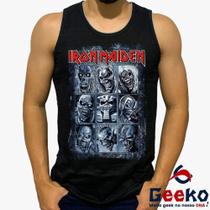 Regata Iron Maiden 100% Algodão Camiseta Regata Rock Geeko