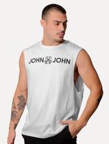 Regata John John Masculina JJ Logo Branca