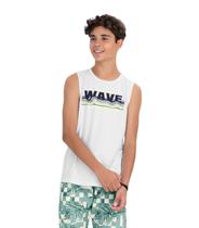 Regata Juvenil Masculina Em Meia Malha Minty Branco