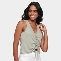 Regata Lecimar Cropped Franzido Frontal Feminina