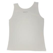 Regata listrada, basic+, em malha poliester com viscose e elastano, ref b973 na cor off white m Regata listrada, basic+, em malha poliester com viscose e elastano, ref b973 na cor off white m