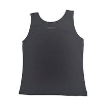 Regata listrada, basic+, em malha poliester com viscose e elastano, ref b973 na cor preto g